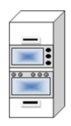 Oven + Micro Wave Cabinets With One Shutter & One Drawer