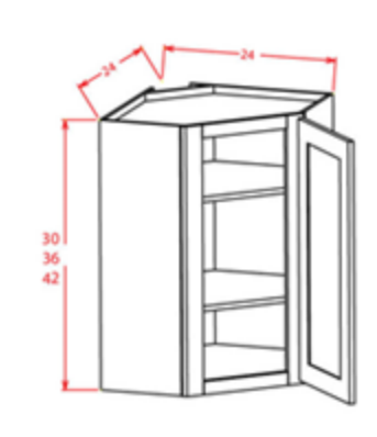Glass Doors Diagonal Wall Cabinets