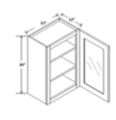 Single Doors Glass Wall Cabinets